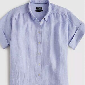 Relaxed-fit short-sleeve Baird McNutt Irish linen shirt, L